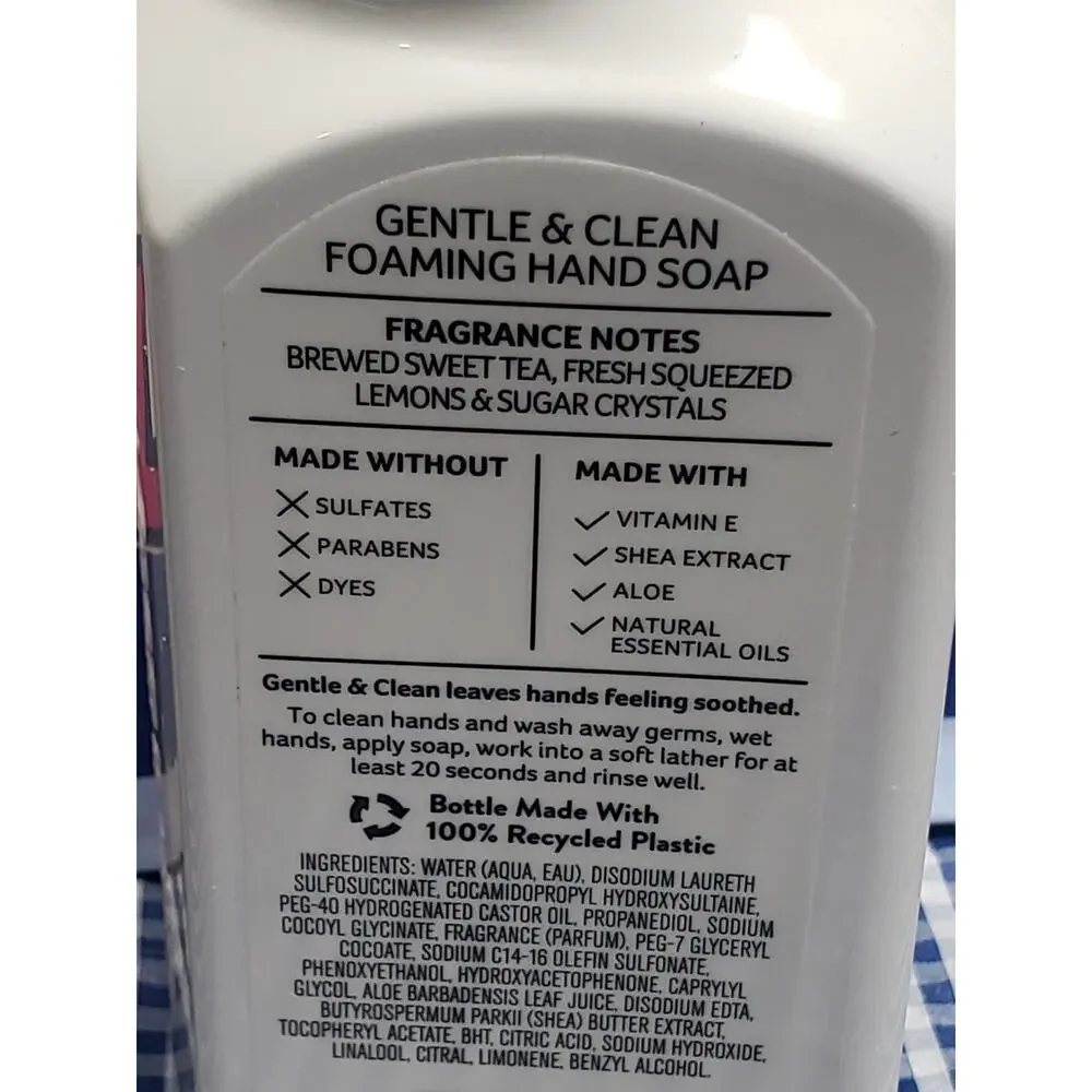 BBW Sweet Tea & Lemonade Gentle & Clean Foaming Hand Soap 2 Pack